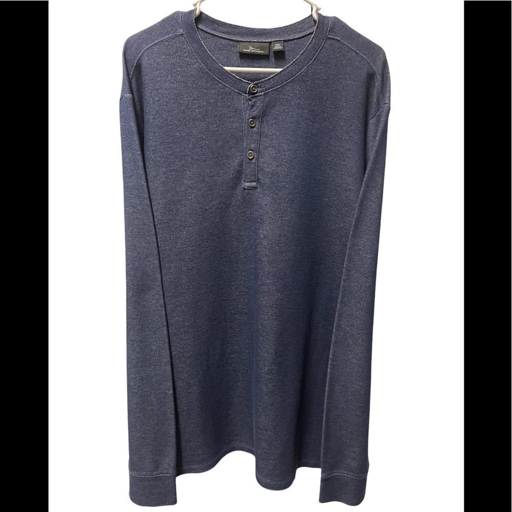 Marc Anthony , long sleeve , 3 button . XXL , blue